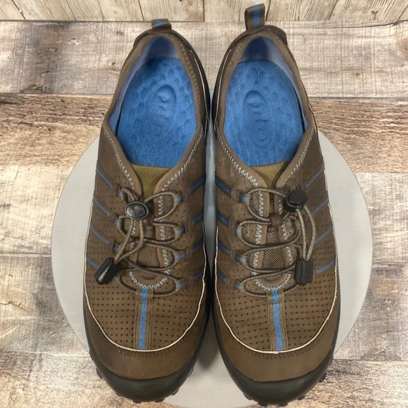 Privo by Clarks Womens Brown & BlueSlip On Casual Comfort Walking Shoes 8.5 M - Picture 3 of 16
